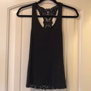 Black XS racerback lace tank top